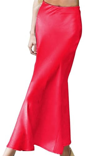 BGFIPAJG Gonna Donna Corta Gonna Lunga Bianca Donna Curvy Gonna Raso Verde Danza del Ventre Costumi da Bagno Bambina con Gonna Gonna Nera Lunga Estiva Donna Gonna di Tulle Fucsia Bambina