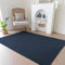 Evitany Wohnzimmerteppich,Waschbare Kurzflor Teppich, Weicher Teppiche Schlafzimmer, rutschfeste Teppisch Wohnzimmer,Lounge Teppiche für Küche, Büro, Kinderzimmer (Marineblau/140x200cm)