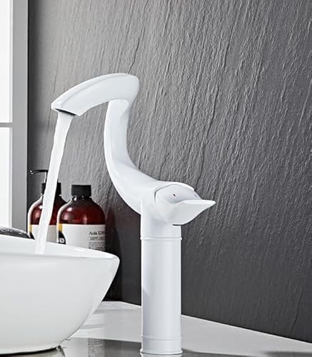 Countertop Basin hot and Cold Water Faucet, Bathroom, Toilet, Washstand, hot and Cold Water Faucet, Elegant White - high