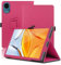 Étui pour Teclast T70 14 Pouces, Teclast T70 Coque Tablette, Housse de Protection avec Support Pliable, Porte-Crayon et Dragonne, Protection Totale. (Rouge)