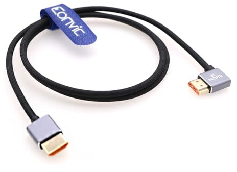 Eonvic 8K High Speed 2.1 HDMI to HDMI Braided 60Hz 48Gbps Cable for Sony A7S3 Z CAM E2 F6 S6 Canon C300 Mark III Camera Panasonic GH5 GH5S G9 Atomos Ninja V Portkeys BM5 Monitor