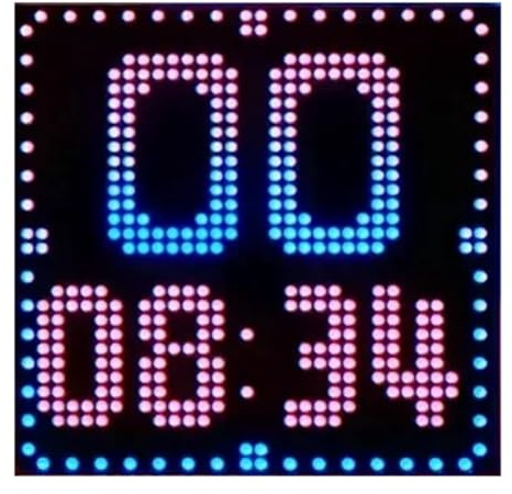 Orolotay DIY RGB Smart LED Pixel Panel Lampe 32x 32 USB Graffiti Bluetooth App-Steuerung für Heimraumdekoration Textbildschirm Autodisplay