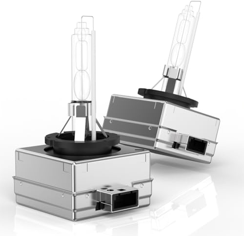 Lanuovx 2 Pack D1S Xenon Brenner 6000K Weiß Leicht Bläulich Hervorragende Helligkeit & Sicht Einfacher Einbau Passend für diverse Fahrzeuge