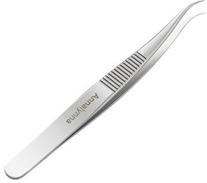 Pinzas de Punta Súper Afilada, Herramienta de Remoción de Vello Encarnado de Punta Fina, Pinzas Profesionales para Puntos Negros, Pimple Popper, Diseño Curvado Pingüino, No Magnéticas