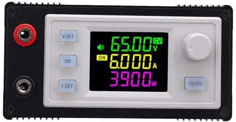 Telituny Einstellbare Gleichstromversorgung, 12-72V zu 0-65V 390W Spannungsregler mit Farbdisplay, 6A Konstantstrom, MPPT Solar-Ladefunktion für Laboranwendungen
