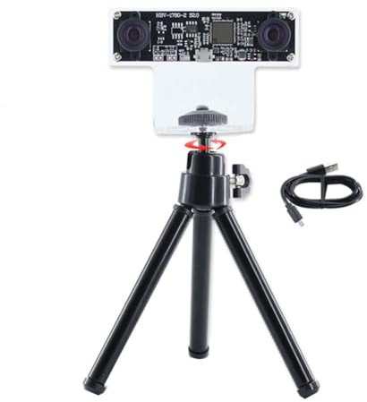Fangxuee 100 Degree Camera Module OV9732 1MP 2.1mm Dual Camera Module Manual Focus+Shell+Tripod for WinXP/7/8/10 Linux/Android