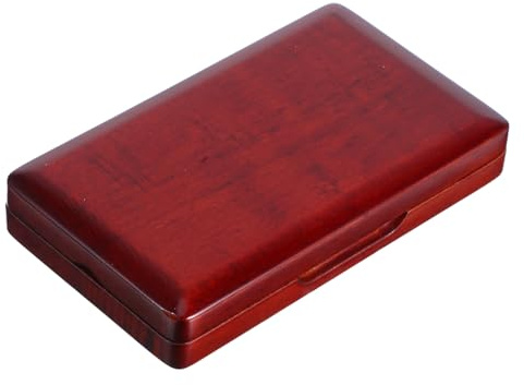 VICASKY Walnuss Reed Case Etui Dunkelrot Atmungsaktiv Für Klarinette Saxophon Blätterhalter Ergonomisch Mit Magnetverschluss Schutz Vor Feuchtigkeit Und Beschädigung Tragbar