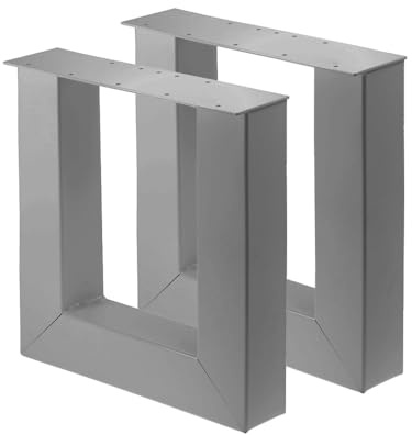 Bentatec Bankgestell U 80/80 aus pulverbeschichtetem Stahl – Höhe 40 cm, Tiefe 40 cm, Profil 80x80 mm, stabiles Stahlgestell ohne Lehne für Sitzbank & Möbelbau (Anthrazit DB703, 2er-Set)