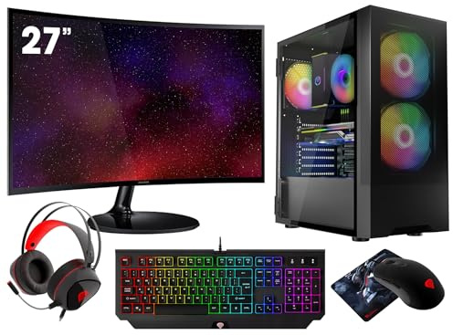 VIST Gaming PC Komplett Set R7 5700G 16GB RX VEGA8 SSD 1TB WiFi Win11 27