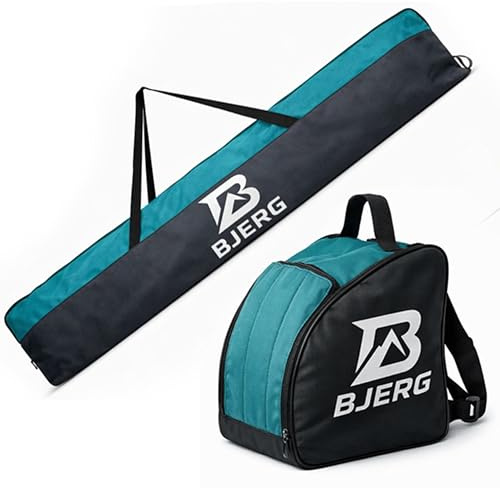 Vov.Vov BJERG Skitasche & Skischuhtasche Set – wasserdichte Ski Tasche/Hülle/Cover – Skischuh Tasche & Ski Transporttasche – Für Ski - Made in EU
