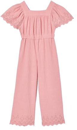 Vertbaudet Mädchen Jumpsuit aus Musselin mit Stickerei