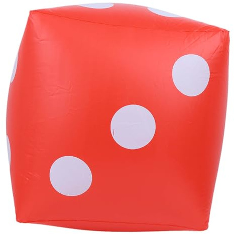 Cryfokt Aufblasbare Würfel, Tragbares PVC-Spielzeug, Entleerbares Wasserspiel, Pädagogische Requisite für Partyaktivitäten, Rot/blau/grün, Geeignet für über 1 Jahr (Rot)