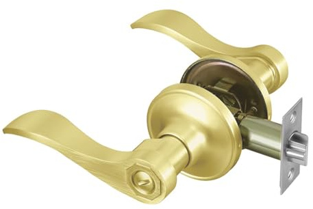 Serratura per porta in lega zinco Maniglia per porte d ' ingresso addensata con serrature, chiave Maniglie antiruggine impermeabili sicurezza durature Installazione semplice