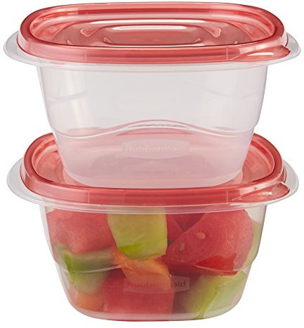 Rubbermaid TakeAlongs Deep Square Food Storage Containers, 5.3 Cup, 2 Count FG7F6800FCLR