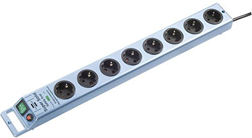 Brennenstuhl 1153340338 Überspannungsschutz-Steckdosenleiste 8fach Blau (metallic) Schutzkontakt 1 St.