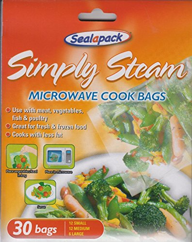 30 Sealapack Simply Steam Vegetable Microwave Steam Cooking Bags