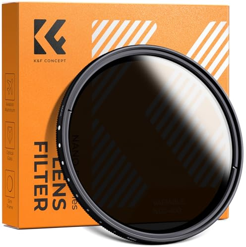K&F CONCEPT 67mm Variable ND2-ND400 ND Lens Filter (1-9 Stops) for Camera Lens Adjustable Neutral Density Filter with Microfiber Cleaning Cloth (B-Series)