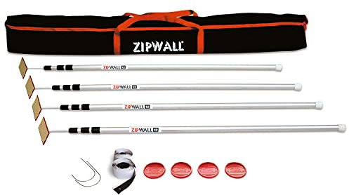 ZipWall 4-Pack 12'/3.6-Meter Spring-Loaded Poles for Dust Barriers, SLP4