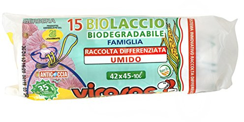 VIROSAC Roll 15 Bioradable Bags, 42 X 45 Cm, Nylon, Multi-Coloured