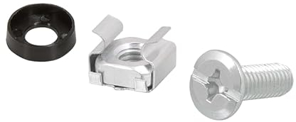 Faconet® 50x 6mm Befestigungs Schrauben-Satz mit Unterlegscheibe und Käfigmutter für 19 Zoll Server Rack Schrank Systeme