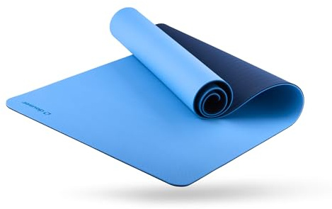 Deuser Yogamatte für Sport oder Gym/Rutschfest, Anti Rutsch/Dick & Faltbar/Unisex, für Erwachsene/Für Yoga, Pilates & Stretching/Vegan & Recyclebar/inkl. Tragegurt