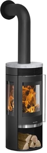 Oranier 5794 22 Rota TRE 2.0 Kaminofen Stahl Schwarz mit Speckstein-Abdeckplatte/A
