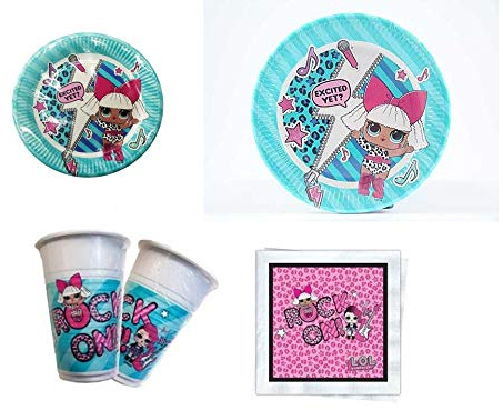 Dolce idea Coordinato LOL Surprise! Piatti Bicchieri e tovaglioli. LOL Surprise!