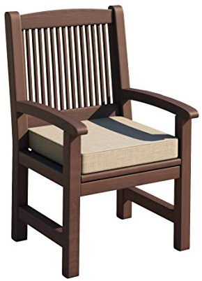 sunnypillow Stuhlkissen mit abnehmbarem Bezug - Auflage mit Haltebändern für Stühle - Sitzkissen Outdoor - Stuhlauflage für Haus und Garten - 50 x 50 x 5cm - Sitzkissen für Gartenmöbel Cremefarben