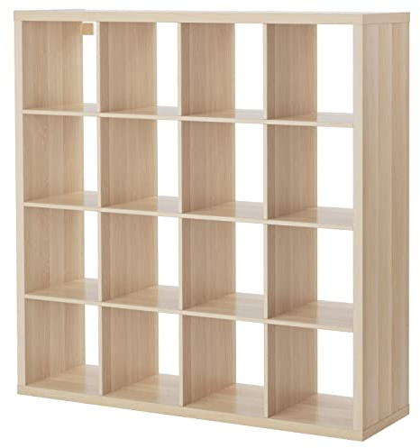BPIL KALLAX Regal weiß gebeizt Eiche Effekt Holz Cube Storage Serie 147 x 147 cm