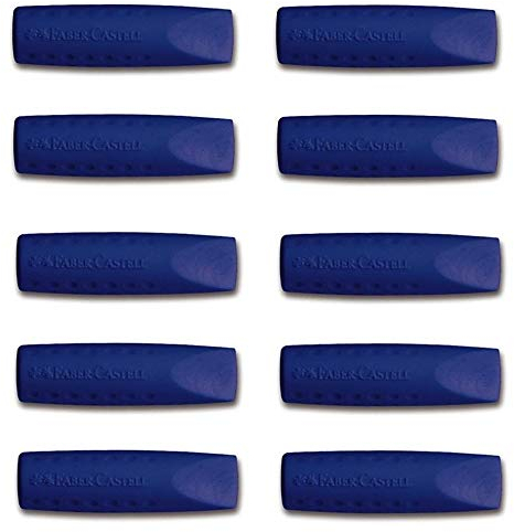 Faber-Castell Grip 2001 Radiergummi-Kappe in Farben – 10 Stück blau