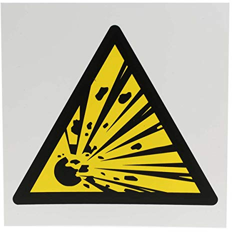 RS PRO Gefahren-Warnschild, Kunststoff 'Explosiv', 200 mm x 200 mm