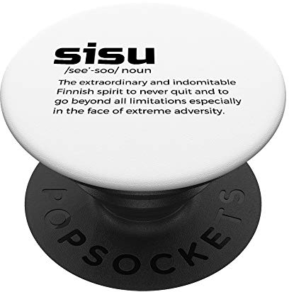 Die Bedeutung der SISU-Definition Finnisch Suomi Finnland PopSockets PopGrip: Ausziehbarer Sockel und Griff für Handys/Tablets mit Tauschbarem Top