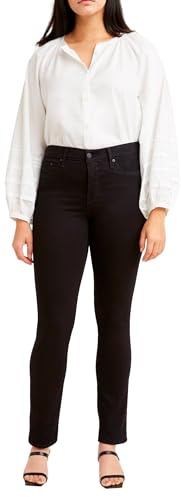 Levi's Damen 312 Shaping Slim Jeans , Black And Black, 34W / 32L