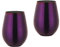 Liangs 17 oz Stainless Steel Stemless Wine Glass, Outdoor Portable Wine Tumbler for The Pool, Camping, Cookouts, Travel - Set of 2 Metal Drinking Cups(Purple)