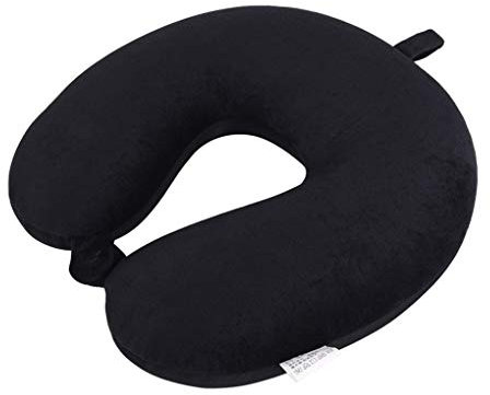 Nackenkissen mit Mikroperlen, Nackenhörnchen Reisekissen Nackenstützkissen orthopädisches Kissen Nackenrolle für Reise mit Flugzeug und Auto und andere Reisen