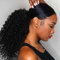 ColorfulPanda Ponytail Extension Pferdeschwanz Haarteil Haarverlängerung mit Kordelzug lang Perücke Natürliches Schwarz Afro Kinky Lockige Ponytail für zopf