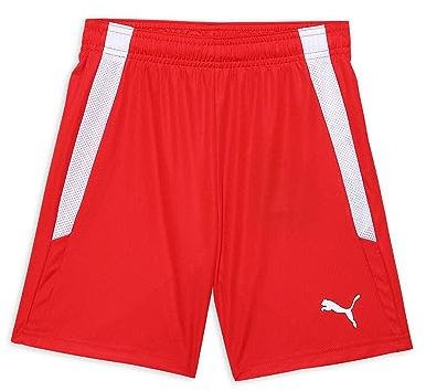 Puma teamLIGA Shorts Jr, Pantaloncini Unisex Bambini, rosso (Puma Red/Puma White), 176
