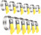 MENGON 24 Pcs Adjustable Hose Clips Stainless Steel Hose Clamps Jubilee Clip 10-44mm for Pipe Tube Worm Drive Automotive Industrial Electronic (6 Sizes)