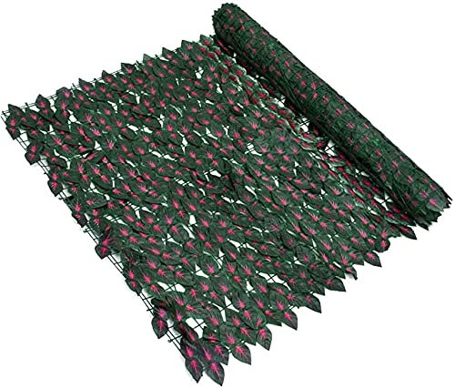 EIIDJFF Privacy Garden Fence Artificial Hedges Fence Privacy Privacy Protection Fence Artificial Ivy Net Plastic Silk Cloth Perilla Leaf Courtyard Garden Decoration 619
