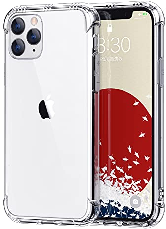 Ones Cover Trasparente per iPhone 11 Pro ·『 Airbag Antiurto 』 『 Risonanza Altoparlante 』 〔 Protezione Militare Fotocamera Schermo 〕〔 Antiscivolo 〕〔 Foro Cinturino 〕· Sottile Morbido Silicone Custodia