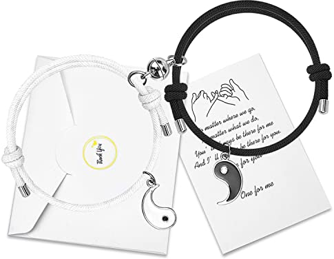 Bester Freund Magnetarmbänder für 2 passende Yin Yang Beziehung Attraktion für Freundschaft Freund Freundin (Yin yang)
