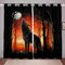 LKCD Verdunkelungsvorhang Für Kinderzimmer - Wolf Schneeflocke Wildtier Stil 200X160Cm Thermovorhang, Blickdichter Vorhang Mit Schlaufen, 2Er-Set Gardinen, Blickdicht