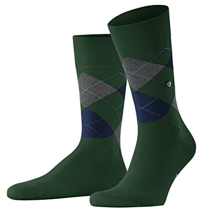 Burlington Herren Socken King M So Baumwolle gemustert 1 Paar, Grün Eucalyptus 7502, 46-50