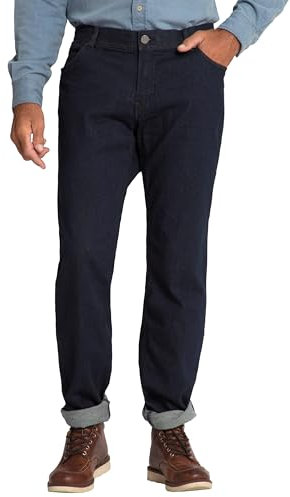 JP 1880 Herren große Größen Übergrößen Menswear L-8XL bis 70, Jeanshose, 5-Pocket, Regular-Fit, Raw-Denim-Hose Dark Blue Denim 33 714283903-33