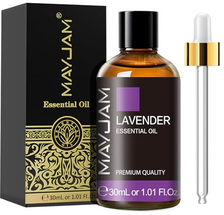 MAYJAM Aceite Esencial de Lavanda 30ml, Aceite de Lavanda para Difusor, Humidificador, Bricolaje, Hogar, Accesorios