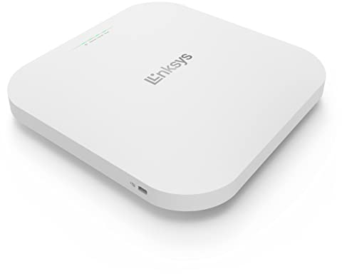 Linksys Point d’accès d'intérieur WiFi 6 MU-MIMO AX3600 LAPAX3600C (Double Bande, Linksys Cloud, WLAN, Port Uplink Gigabit Ethernet, Prise en Charge POE Plus), Blanc