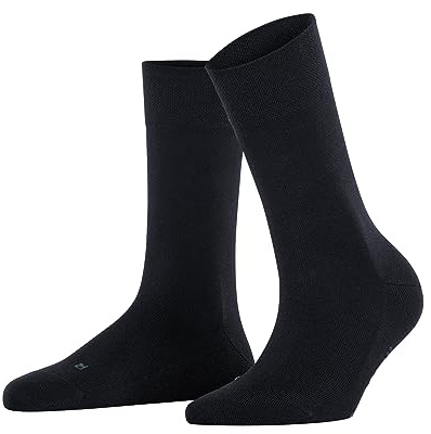FALKE Women's Sensitive New York W So Lyocell With Soft Tops 1 Pair Socks, Blue Dark Navy 6370, 2.5-5