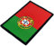 Portugal Flagge Klettverschluss zum Aufnähen - Gestickter Portugiesischer Nationalpatch – Portugal-Flagge 75 x 50 mm