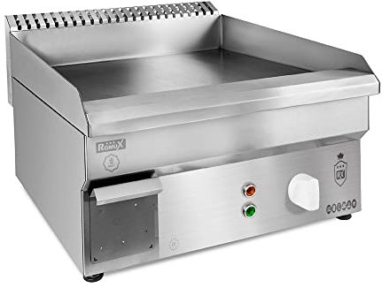 Romux® - Plancha de Acero Eléctrica 50 cm Top Sobremesa | Plancha Industrial para Hostelería de Calentamiento Rápido para un Cocinado Profesional