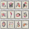 12-teiliges medizinisches Wörterbuch-Kunst-Set, 20,3 x 25,4 cm, Anatomie-Dekor, Vintage-Stil, florales menschliches Wanddekor für Arzt, Büro, Klinik, Schule, Klassenzimmer, Geschenk für